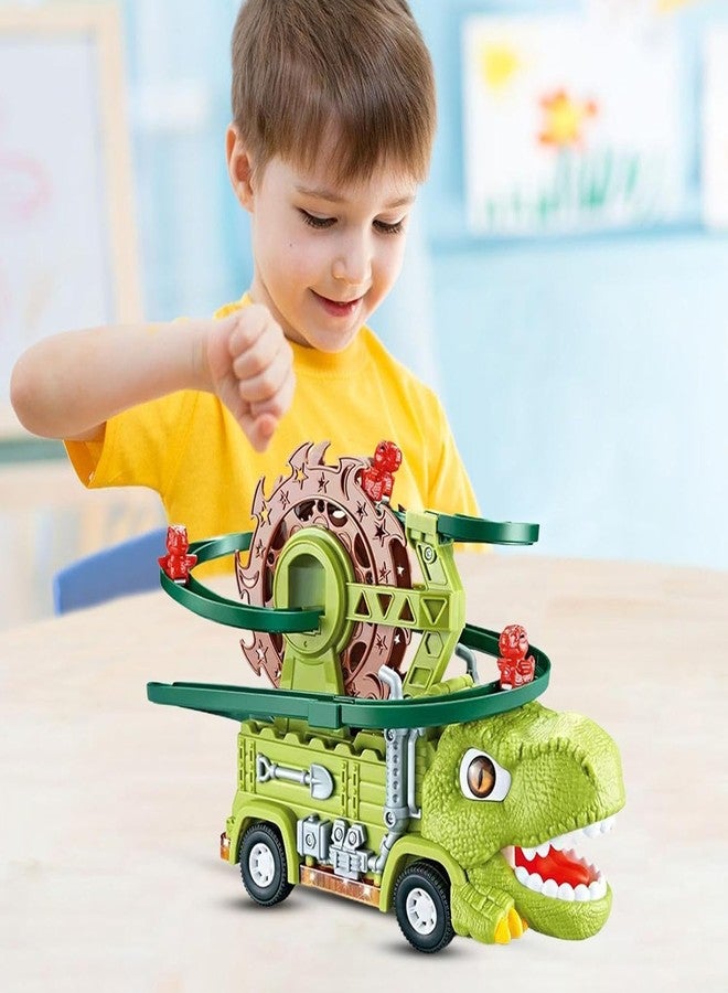 SKYBUCKET Dinosaur tracklaysetlectric Climbing Truck toyith Slide, Lights Music - Image 2